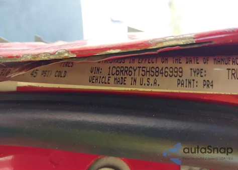 2017 Ram 1500 Rebel 4X2 5'7 Box z USA, uszkodzony, nr VIN 1C6RR6YT5HS846999